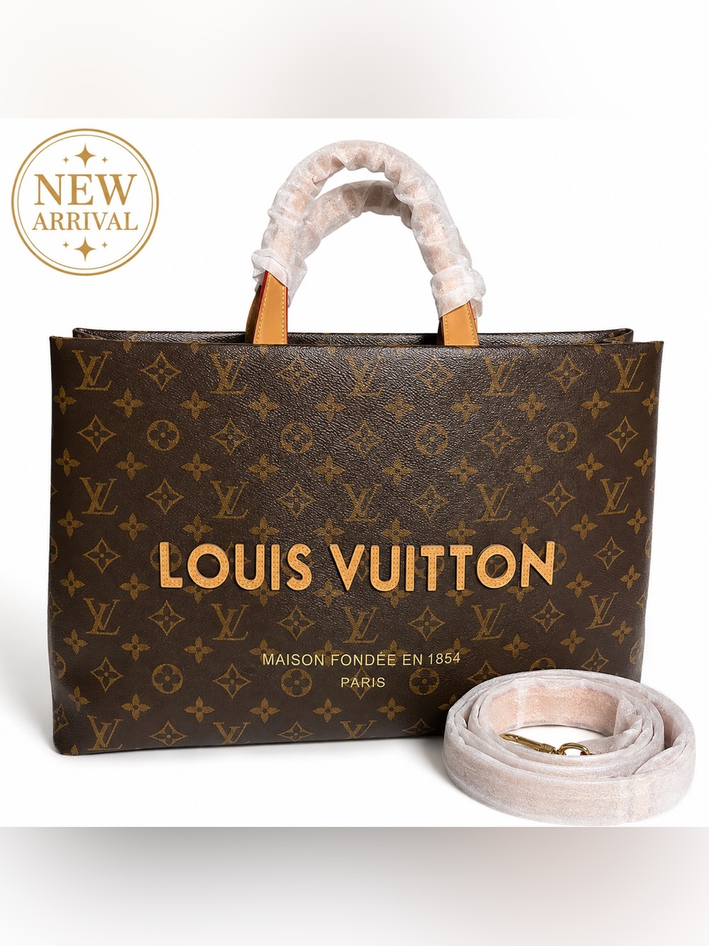 🤎 Women’s Monogram Oversized Shopper Tote with Strap 🤎